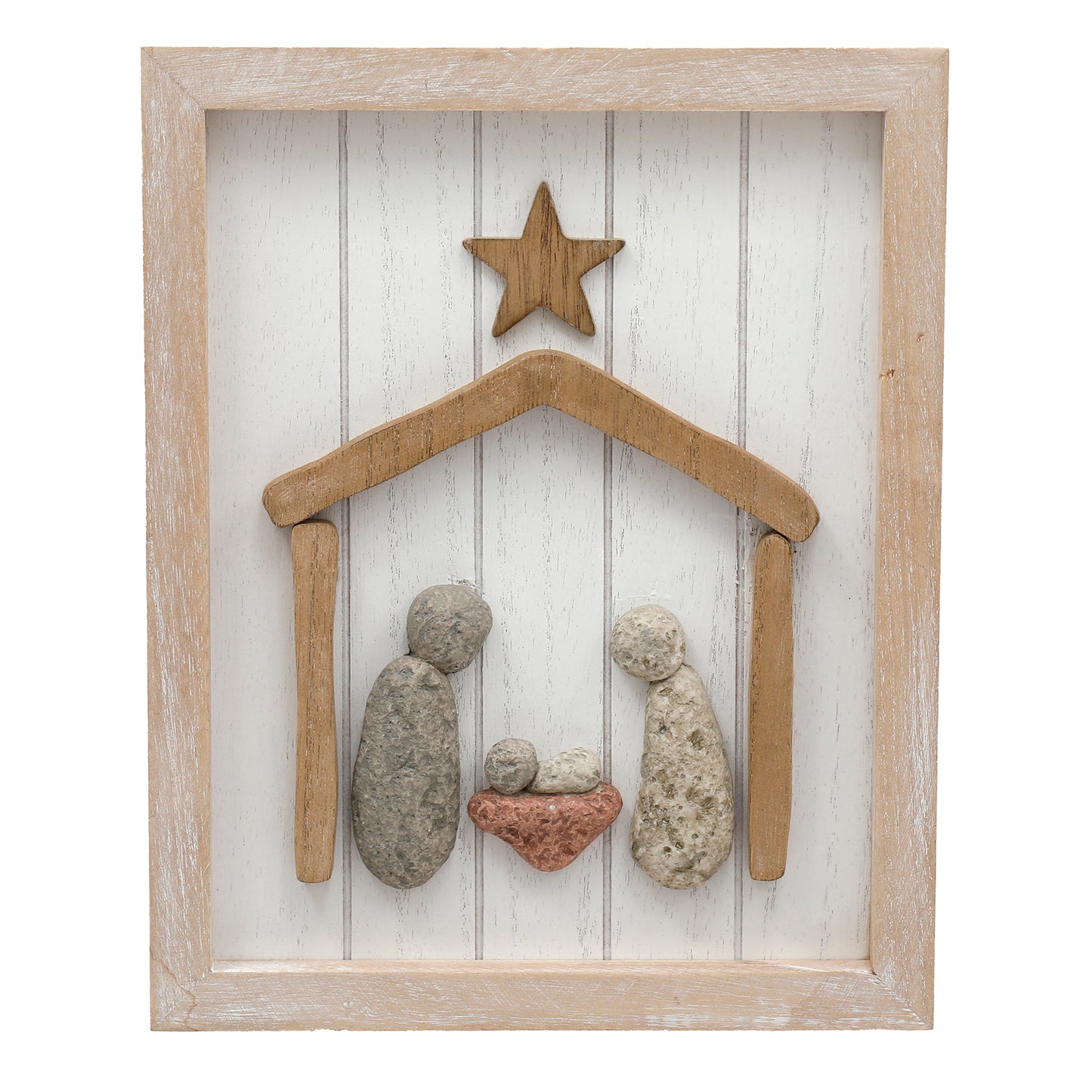 Pebble Nativity Wall Plaque - The Christian Gift Company