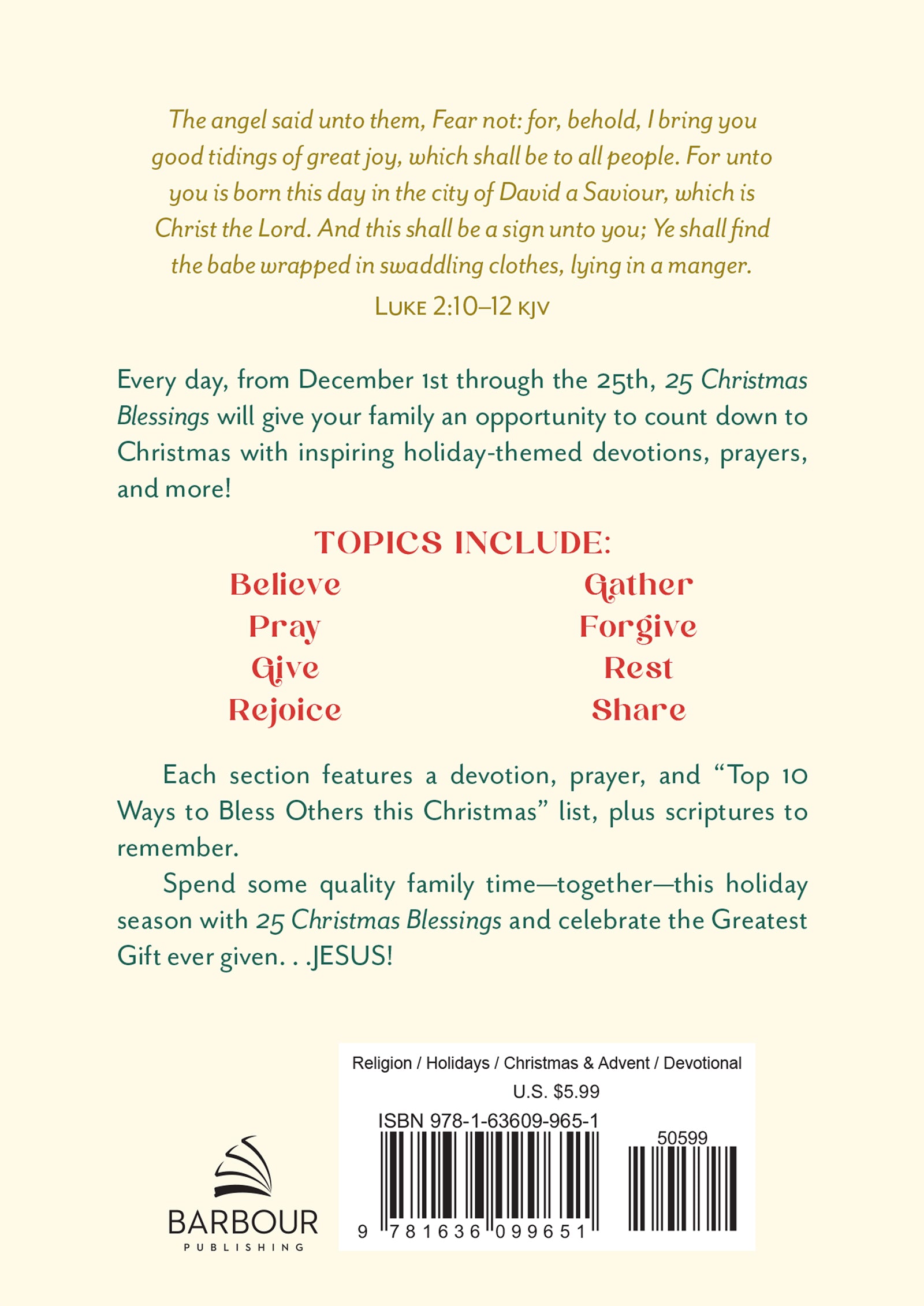 25 Christmas Blessings - The Christian Gift Company