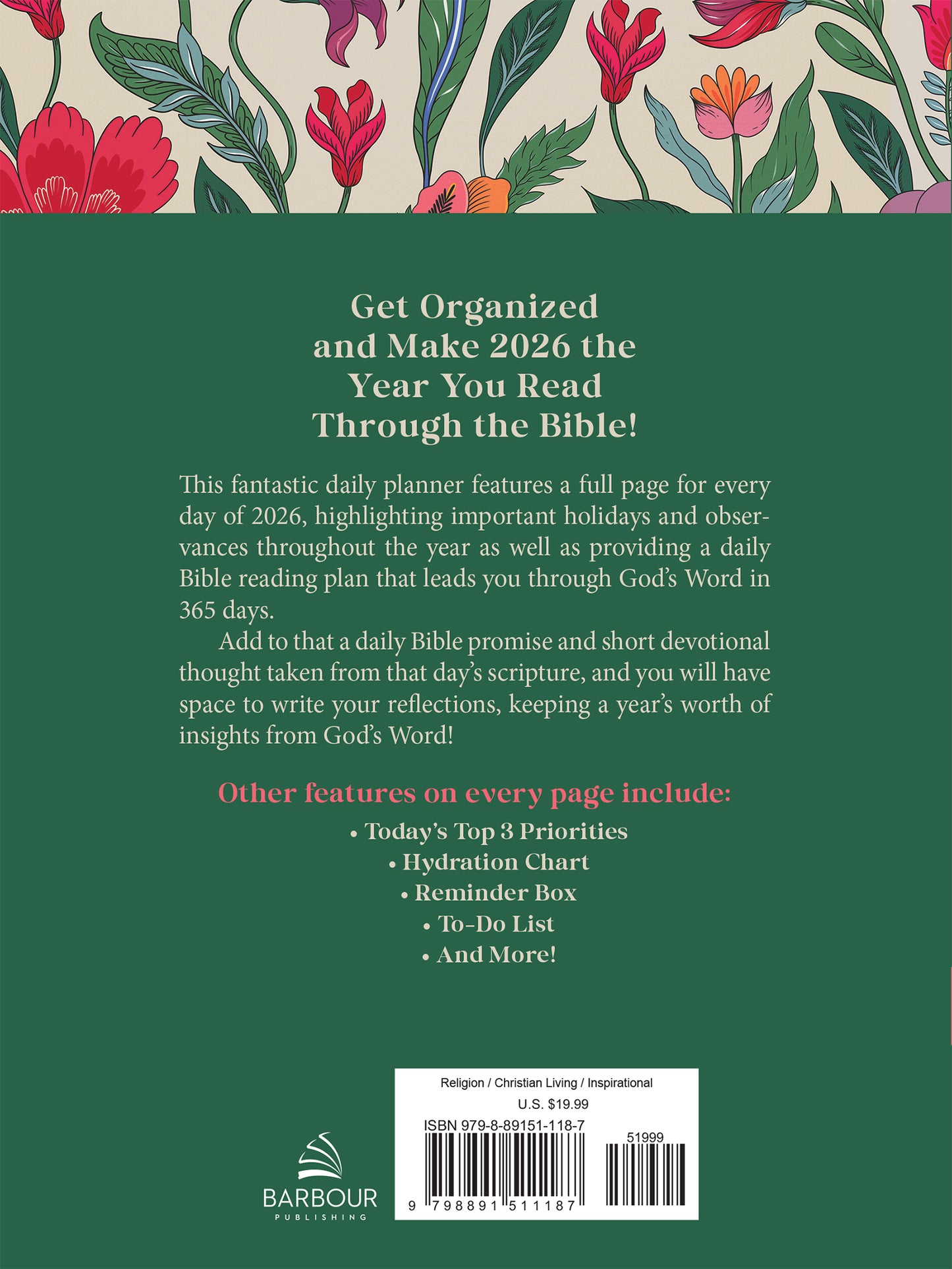 Read Through the Bible in a Year Planner: 2026 Edition - The Christian Gift Company