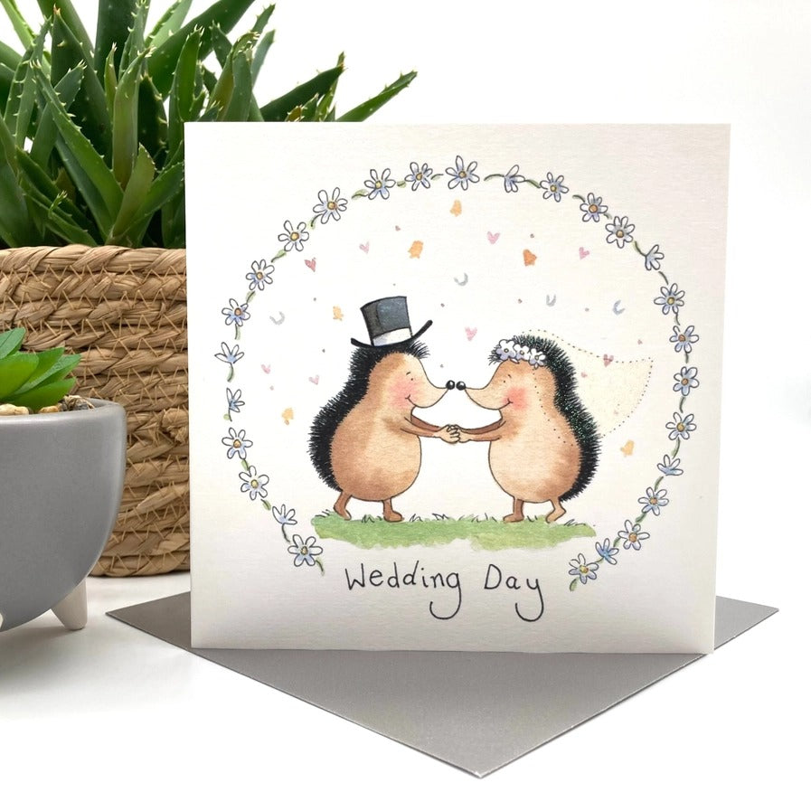 Wedding Day Card Hedgehogs - The Christian Gift Company