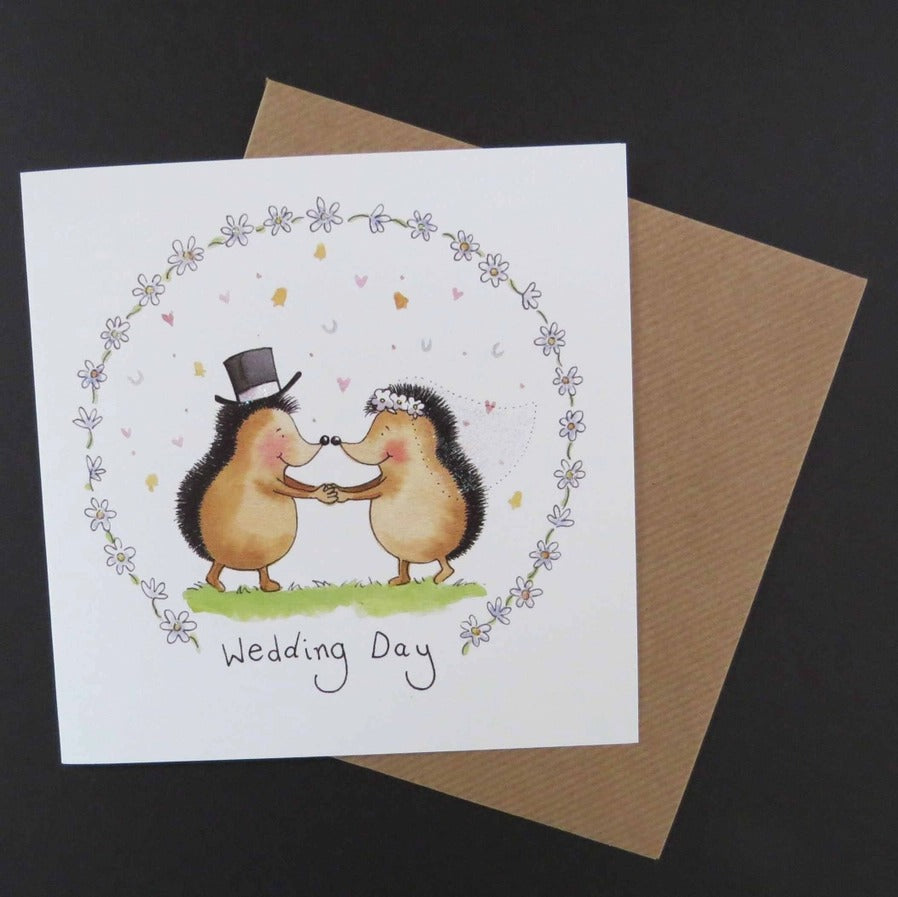 Wedding Day Card Hedgehogs - The Christian Gift Company