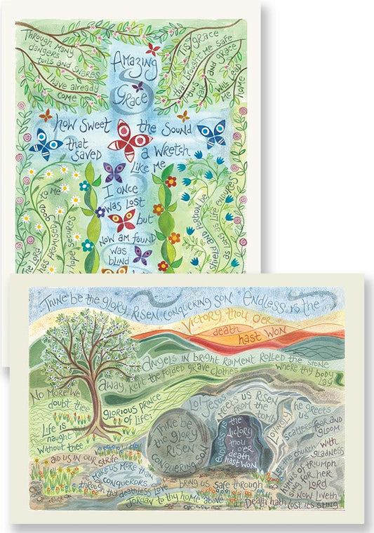 Amazing Grace and Thine Be The Glory Notelets - The Christian Gift Company