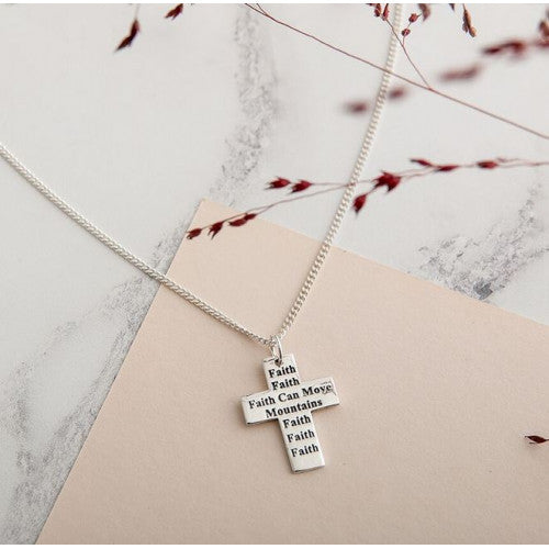 Faith Can Move Mountains Cross - The Christian Gift Company