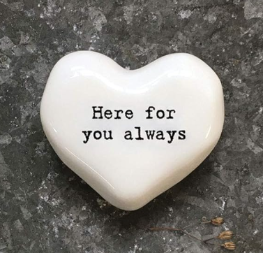 Heart Pebble Token - Here For You Always - The Christian Gift Company