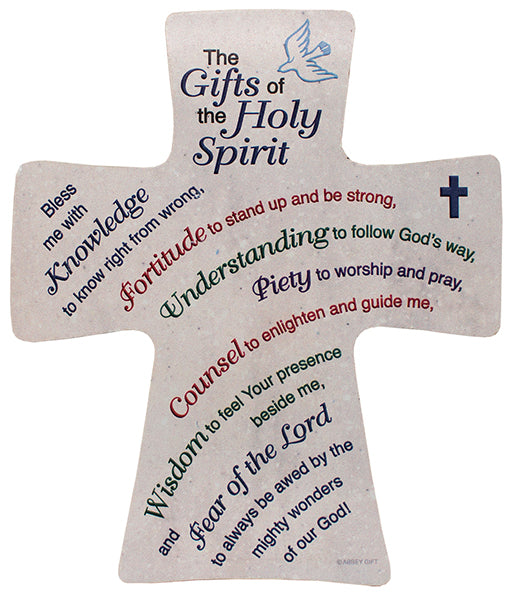 Gifts of The Spirit Hanging Cross - The Christian Gift Company