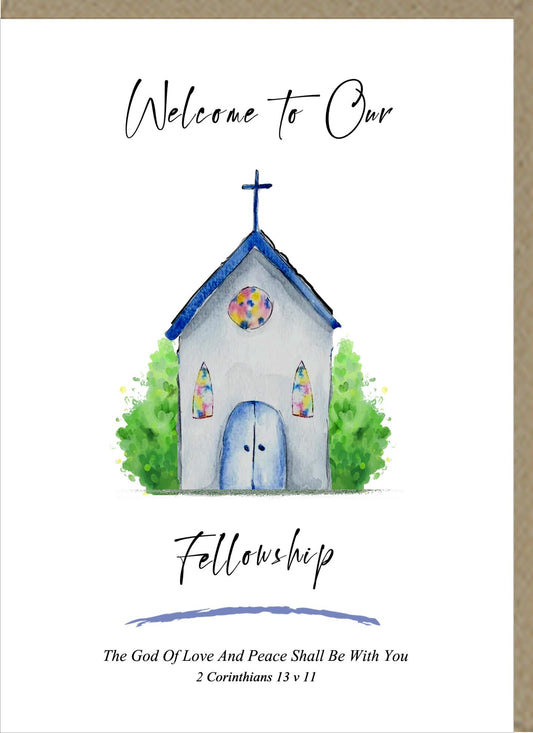 Welcome To Our Fellowship Greetings Card - The Christian Gift Company