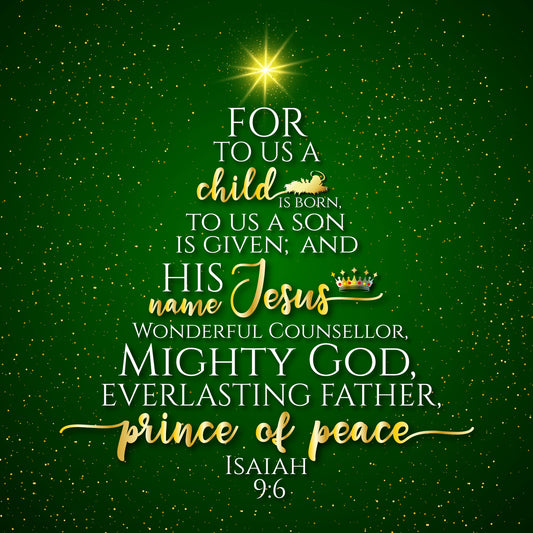 Unto Us Luxury Christmas Card - The Christian Gift Company