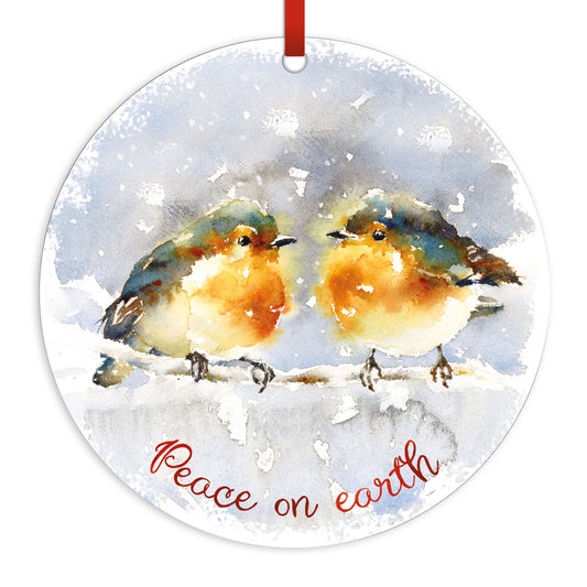 Robins Ceramic Christmas Decoration - The Christian Gift Company