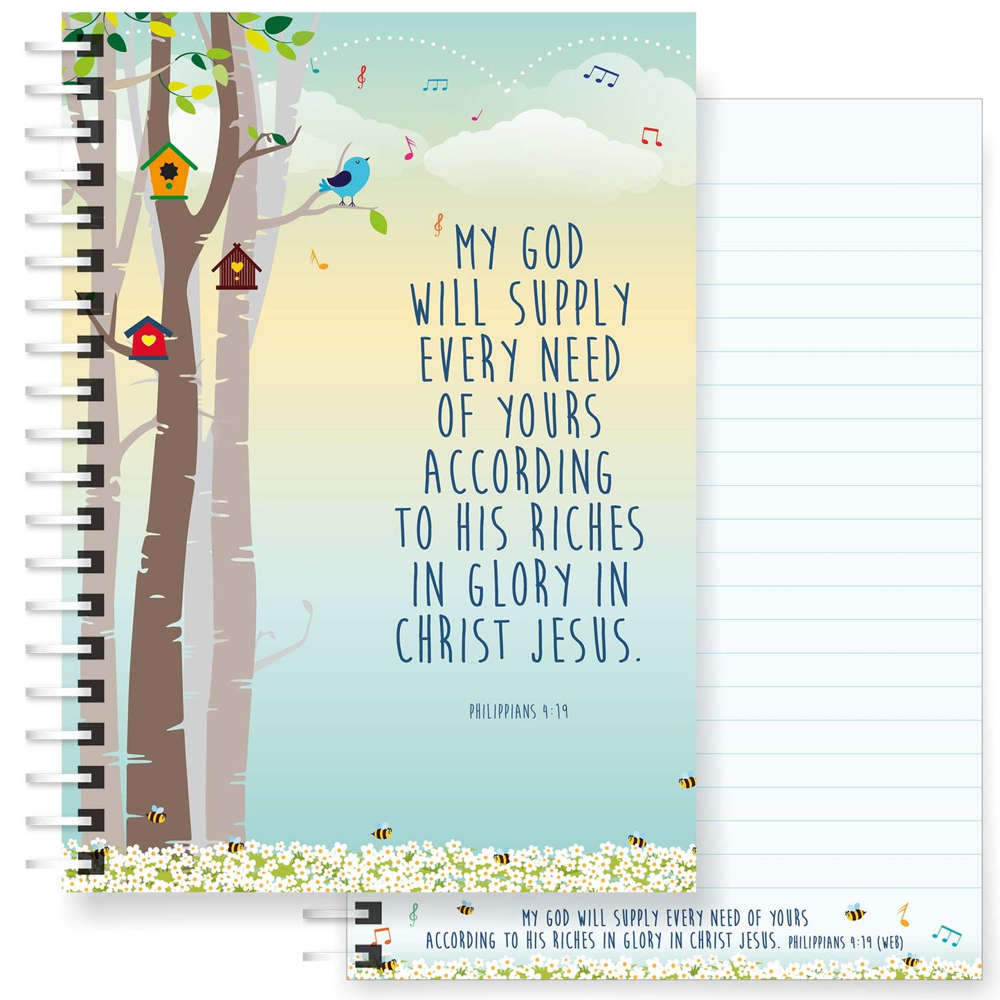 God will supply A5 Christian Notebook - The Christian Gift Company