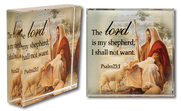 Glass Block - Good Shepherd - The Christian Gift Company