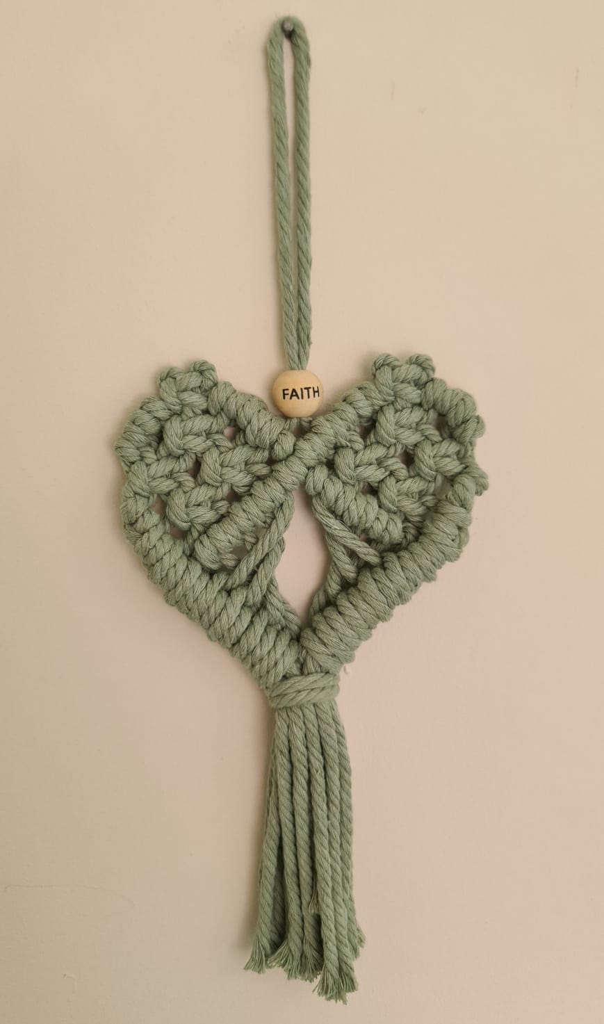 Faith Macrame Heart - The Christian Gift Company