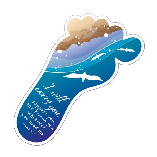 Footprints Vinyl Sticker - The Christian Gift Company