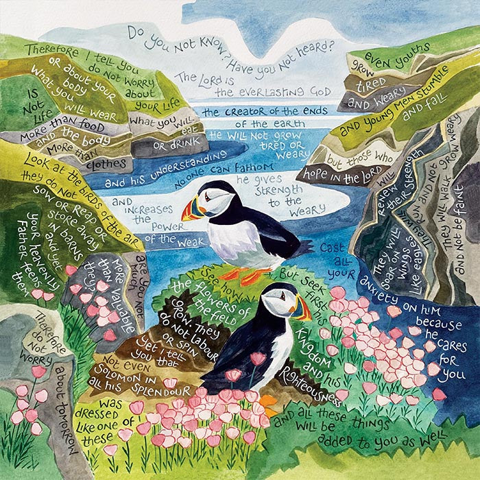 Cast Your Cares On Him Card. - The Christian Gift Company