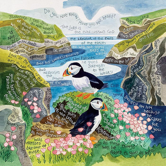 Cast Your Cares On Him Card. - The Christian Gift Company