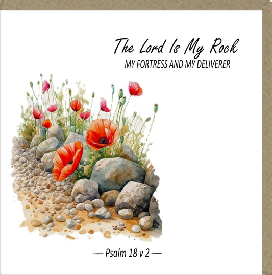 The Lord Is My Rock Card