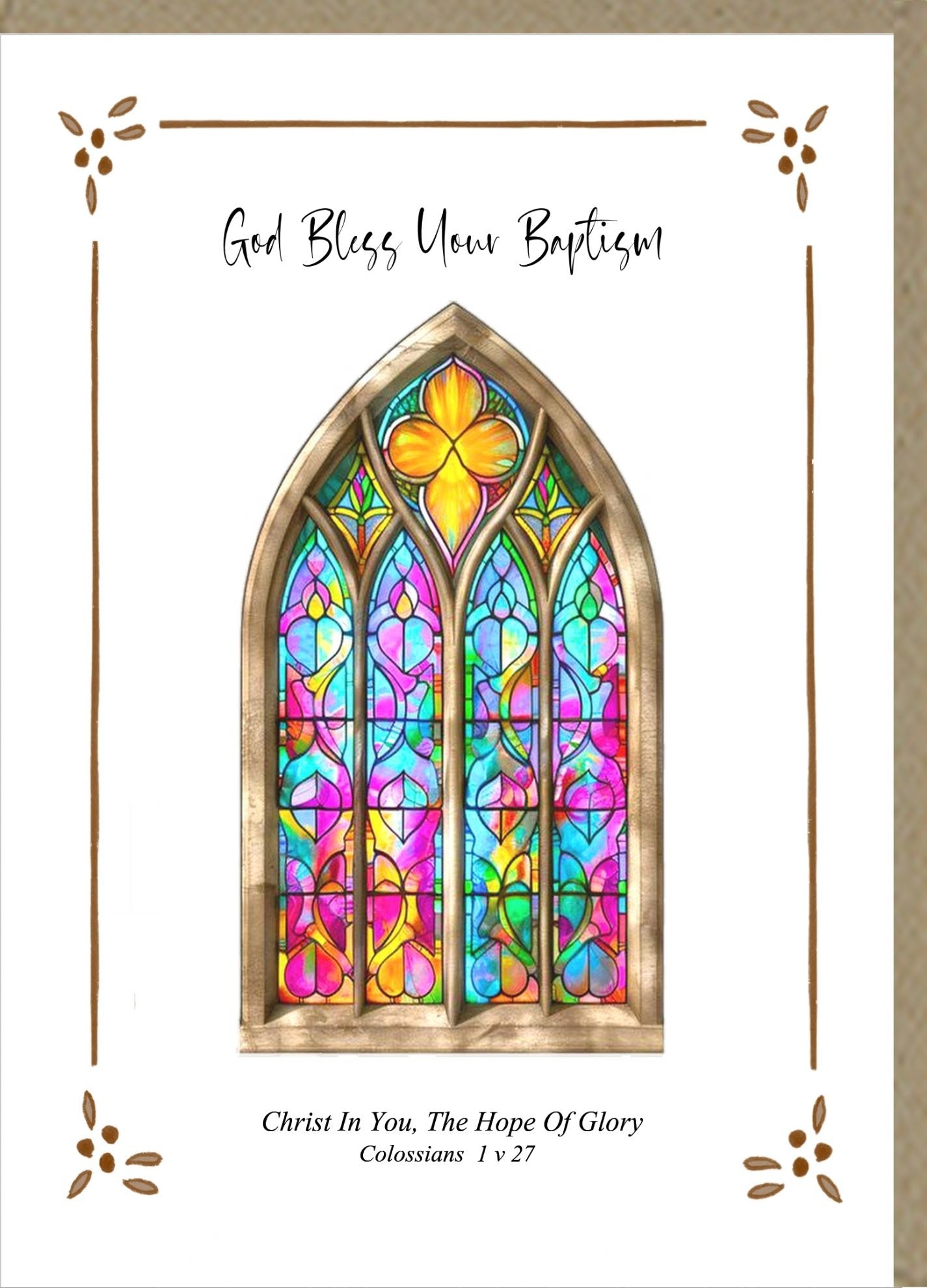 God Bless Your Baptism Card - The Christian Gift Company