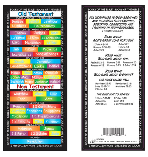 Books Of The Bible Bookmark