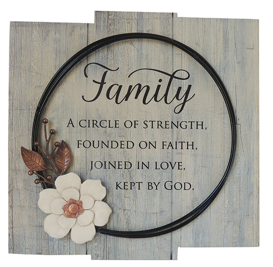 Family Circle of Strength Plaque - The Christian Gift Company