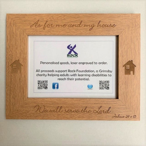 Wooden Engraved As For Me And My House Frame - The Christian Gift Company