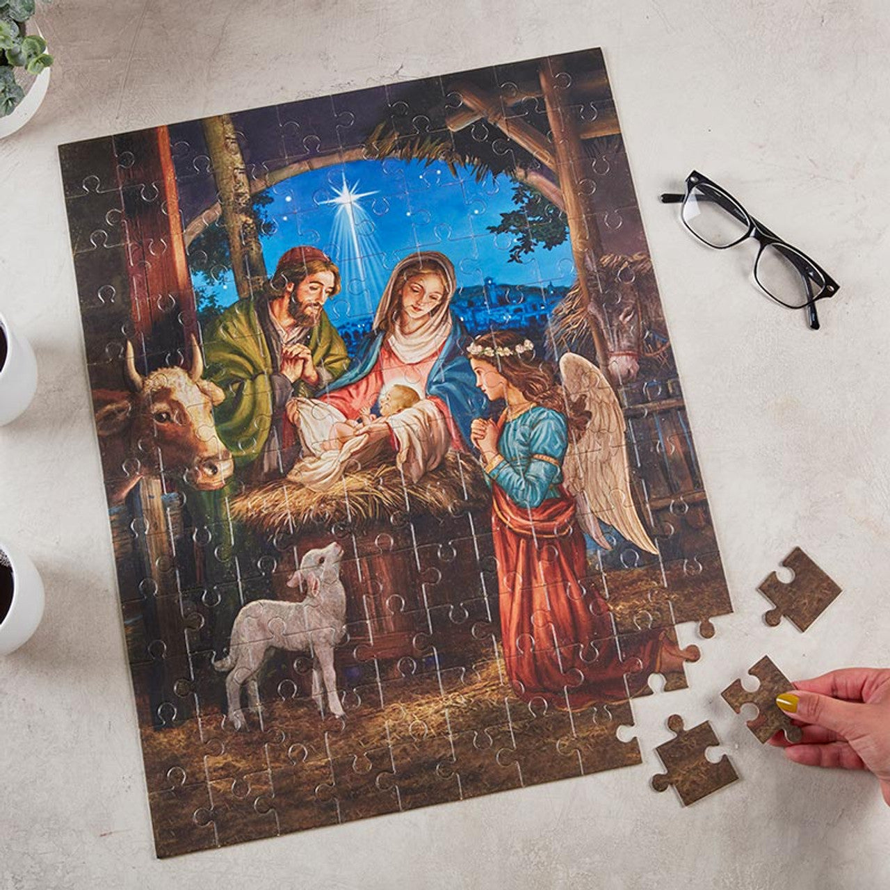 120-pc Jigsaw Holy Family Nativity - The Christian Gift Company