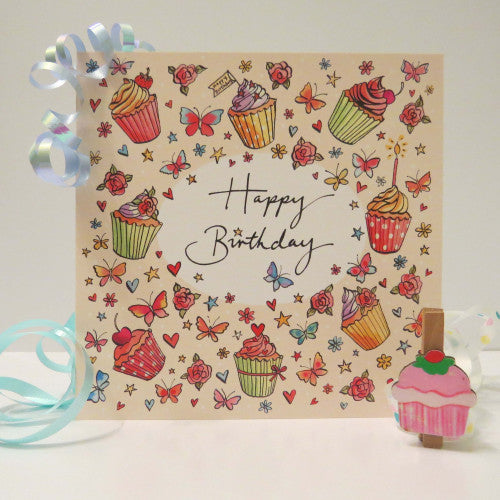 Happy Birthday Card Cupcakes - The Christian Gift Company