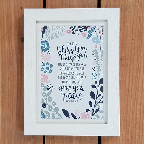 Framed Print The Lord Bless You And Keep You - The Christian Gift Company