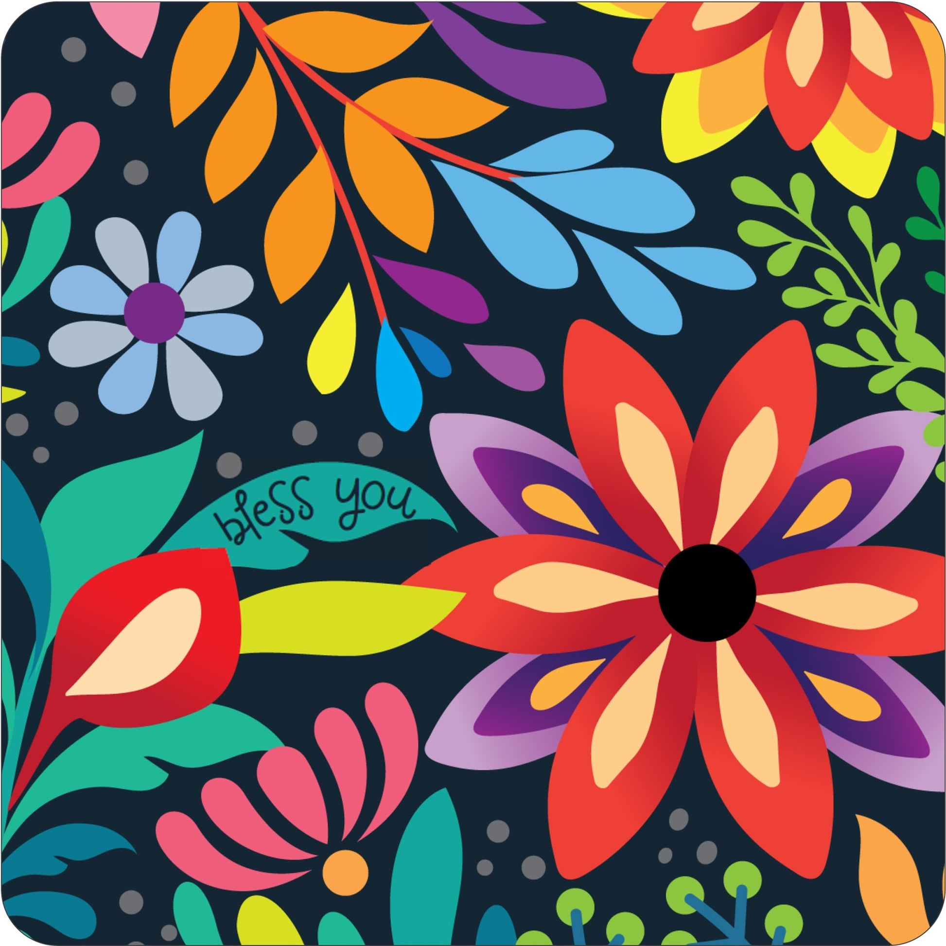 Bless you flowers coaster - The Christian Gift Company