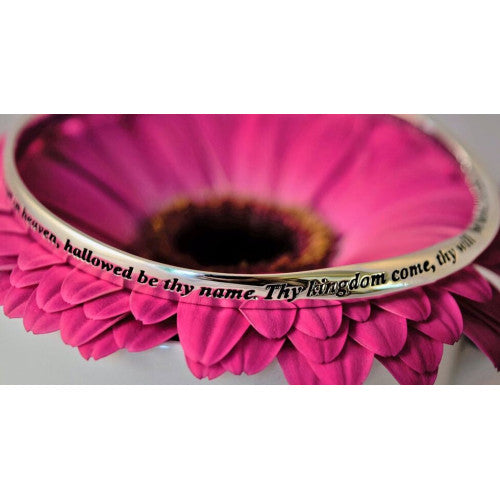 The Lord's Prayer Sterling Silver Bangle - The Christian Gift Company