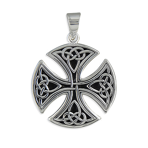 Small Round Enamelled Celtic Cross - The Christian Gift Company