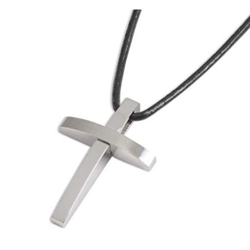Stainless Steel Curved Cross - The Christian Gift Company