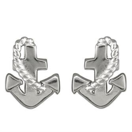 Rope And Anchor Silver Earrings - The Christian Gift Company