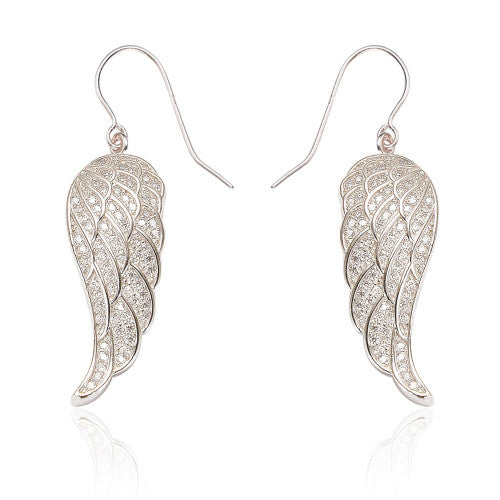 Large Angel Wing Earrings - The Christian Gift Company