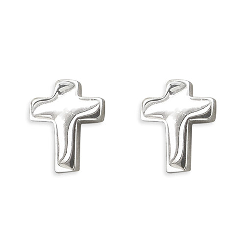 Simple Cross Stud Earrings - The Christian Gift Company
