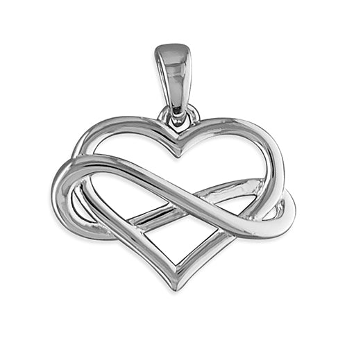 Infinity Heart Silver Necklace - The Christian Gift Company