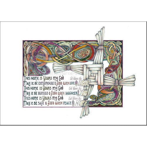 Lindisfarne Scriptorium Home Blessing A4 Print Unframed - The Christian Gift Company