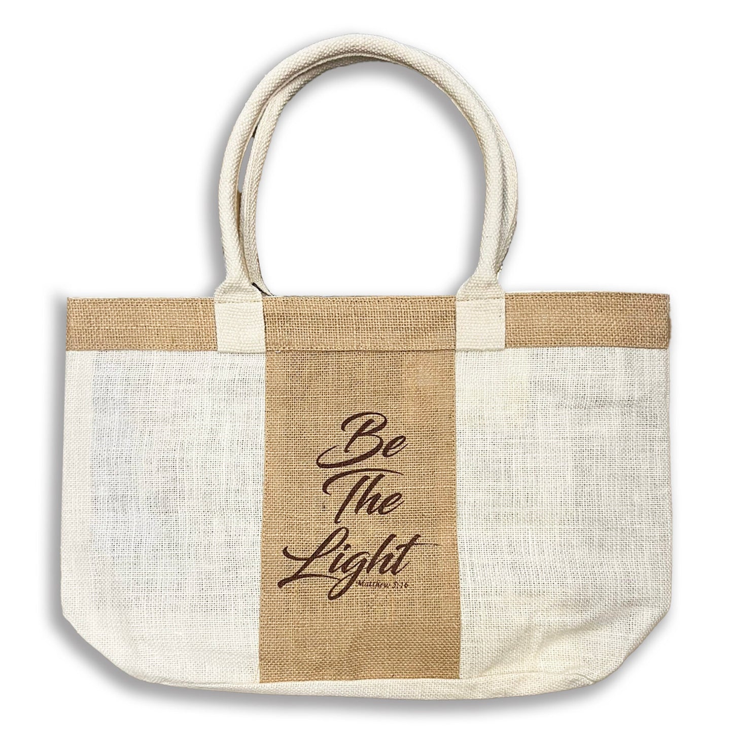 Be The Light Jute Tote Bag - The Christian Gift Company