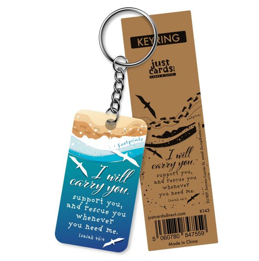 Footprints Keyring - The Christian Gift Company