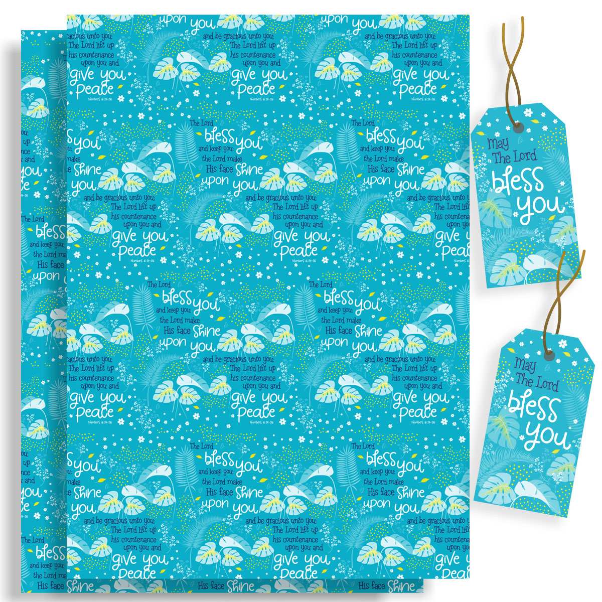 Bless You Christian Wrapping Paper - The Christian Gift Company