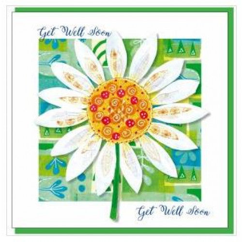 Get Well Soon Card Daisy (With Verse) - The Christian Gift Company