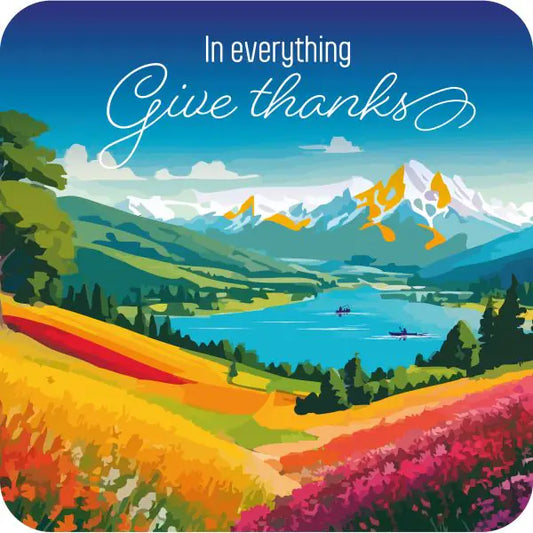 Give Thanks - Lake Coaster - The Christian Gift Company
