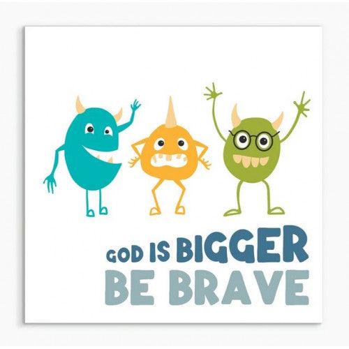 God Is Bigger Than Monsters Framed Print - The Christian Gift Company