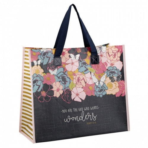 God Works Wonders Woven Bag - The Christian Gift Company