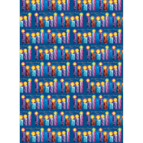 God's Gifts Blue Gift Wrap And Tags - The Christian Gift Company