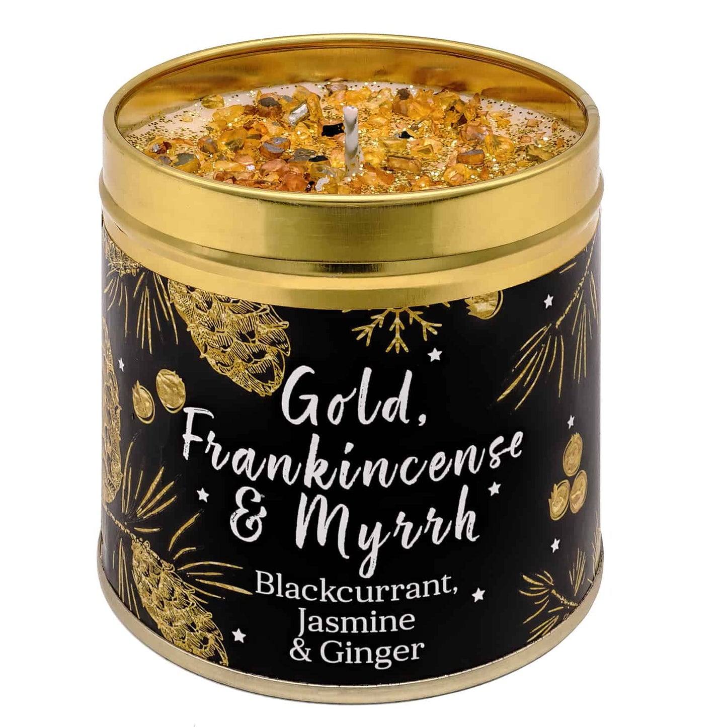 Gold, Frankincense and Myrrh Large Tinned Candle - The Christian Gift Company