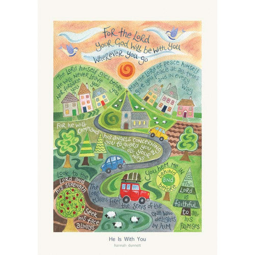 Hannah Dunnett He Is With You Greetings Card - The Christian Gift Company