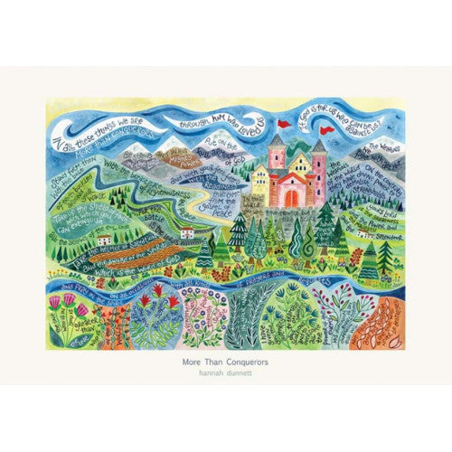 Hannah Dunnett More Than Conquerors Greetings Card - The Christian Gift Company