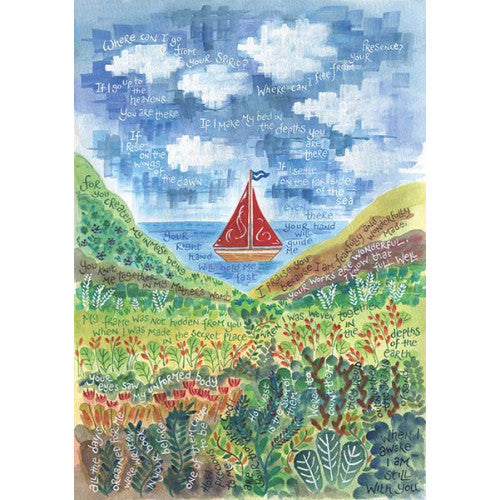 Hannah Dunnett Psalm 139 Boat Card - The Christian Gift Company