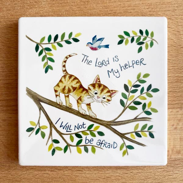 The Lord is My Helper Coaster - The Christian Gift Company