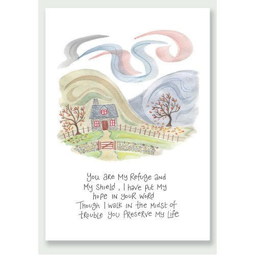 Hannah Dunnett You Are My Refuge A4 Print - The Christian Gift Company