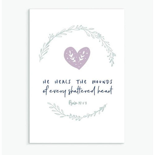 He Heals Calm Range Greetings Card - The Christian Gift Company